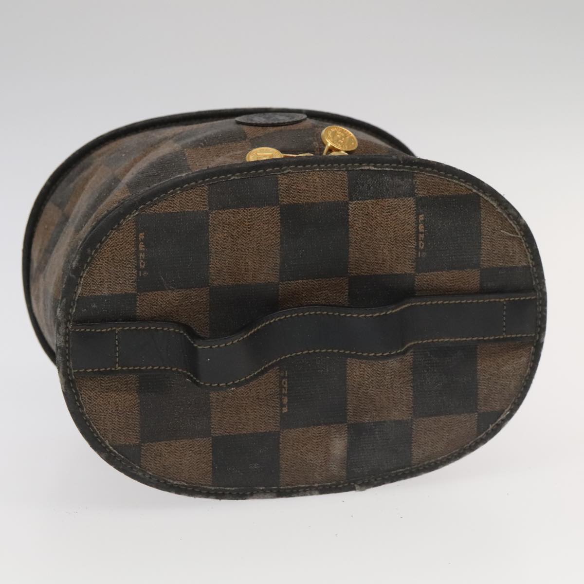 FENDI Pecan Canvas Vanity Cosmetic Pouch 2Set Black Brown bs20219