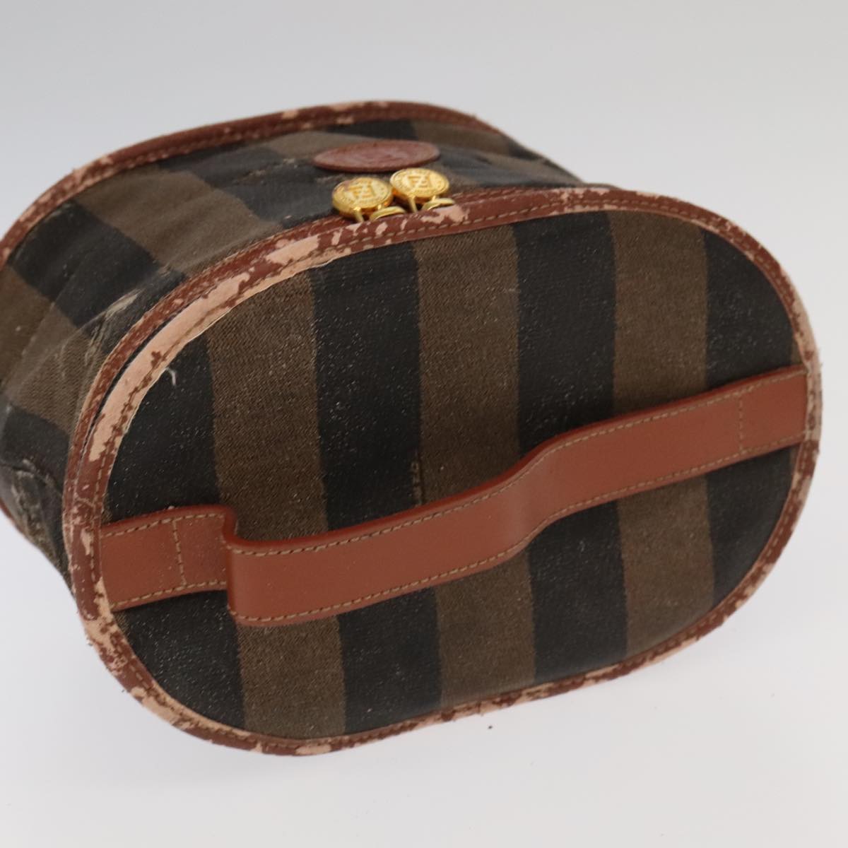 FENDI Pecan Canvas Vanity Cosmetic Pouch 2Set Black Brown bs20219