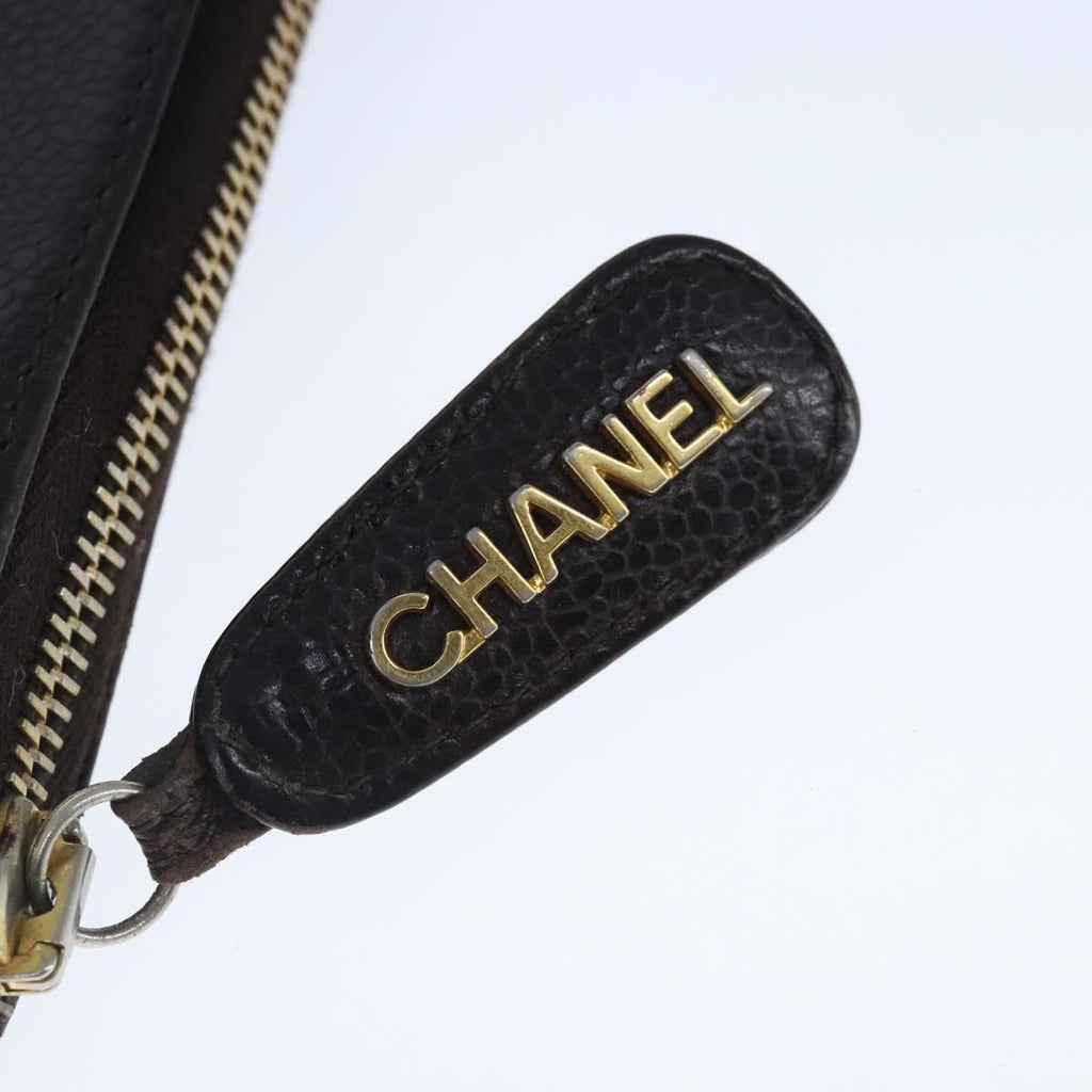 CHANEL Document Case Caviar Skin Brown CC bs20232