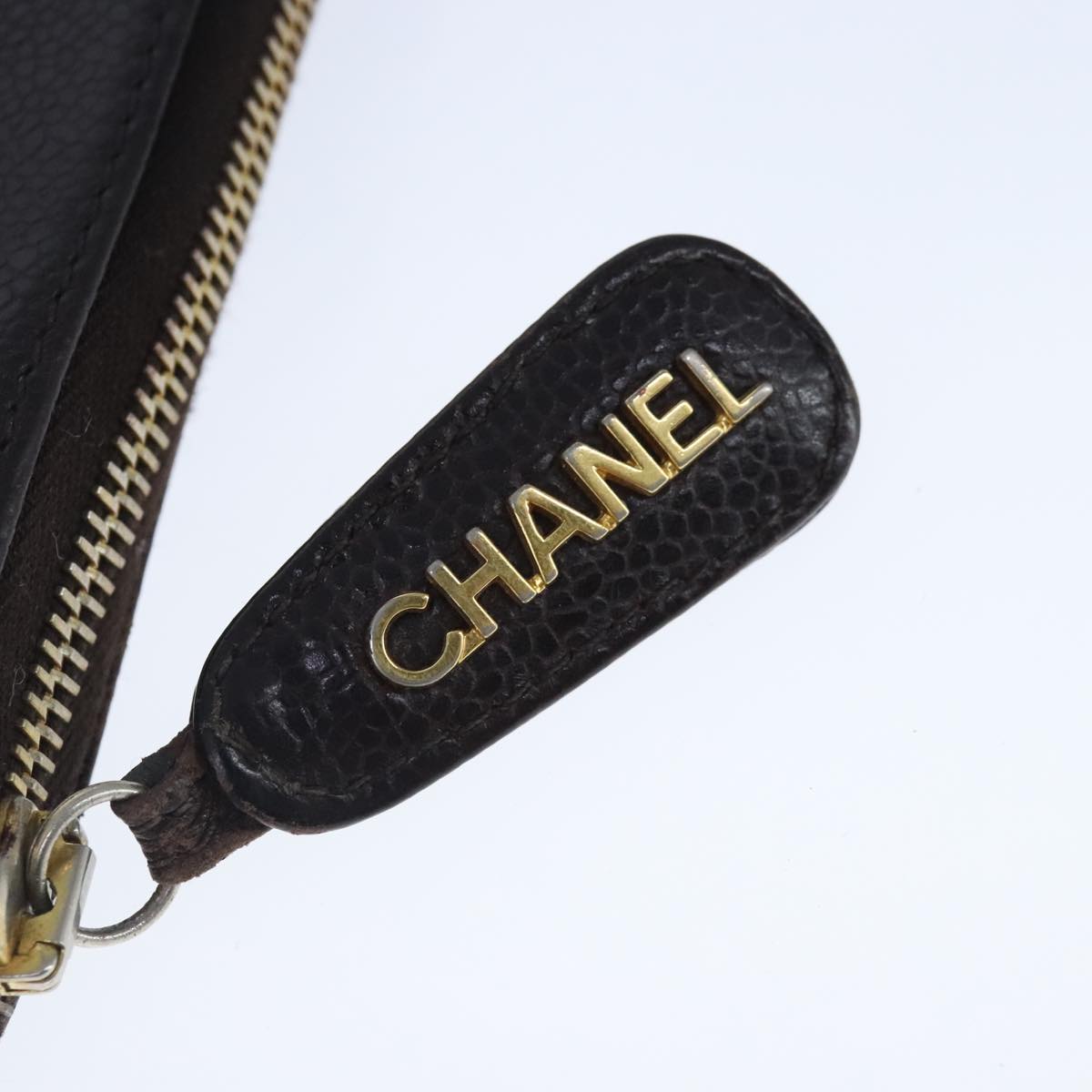 CHANEL Document Case Caviar Skin Brown CC bs20232