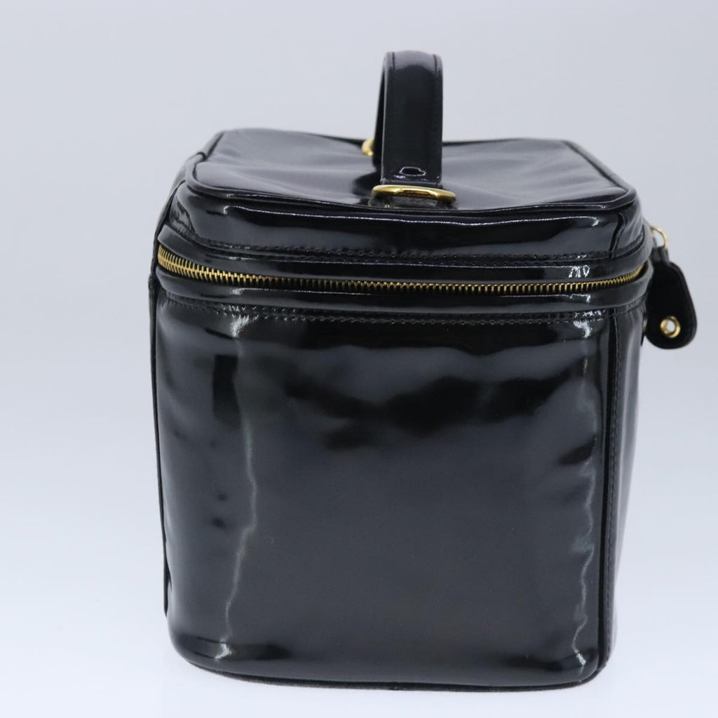 CHANEL Vanity Pouch Enamel Black Gold CC bs20242