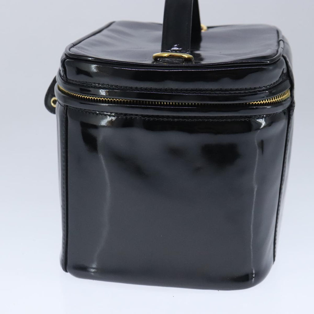 CHANEL Vanity Pouch Enamel Black Gold CC bs20242