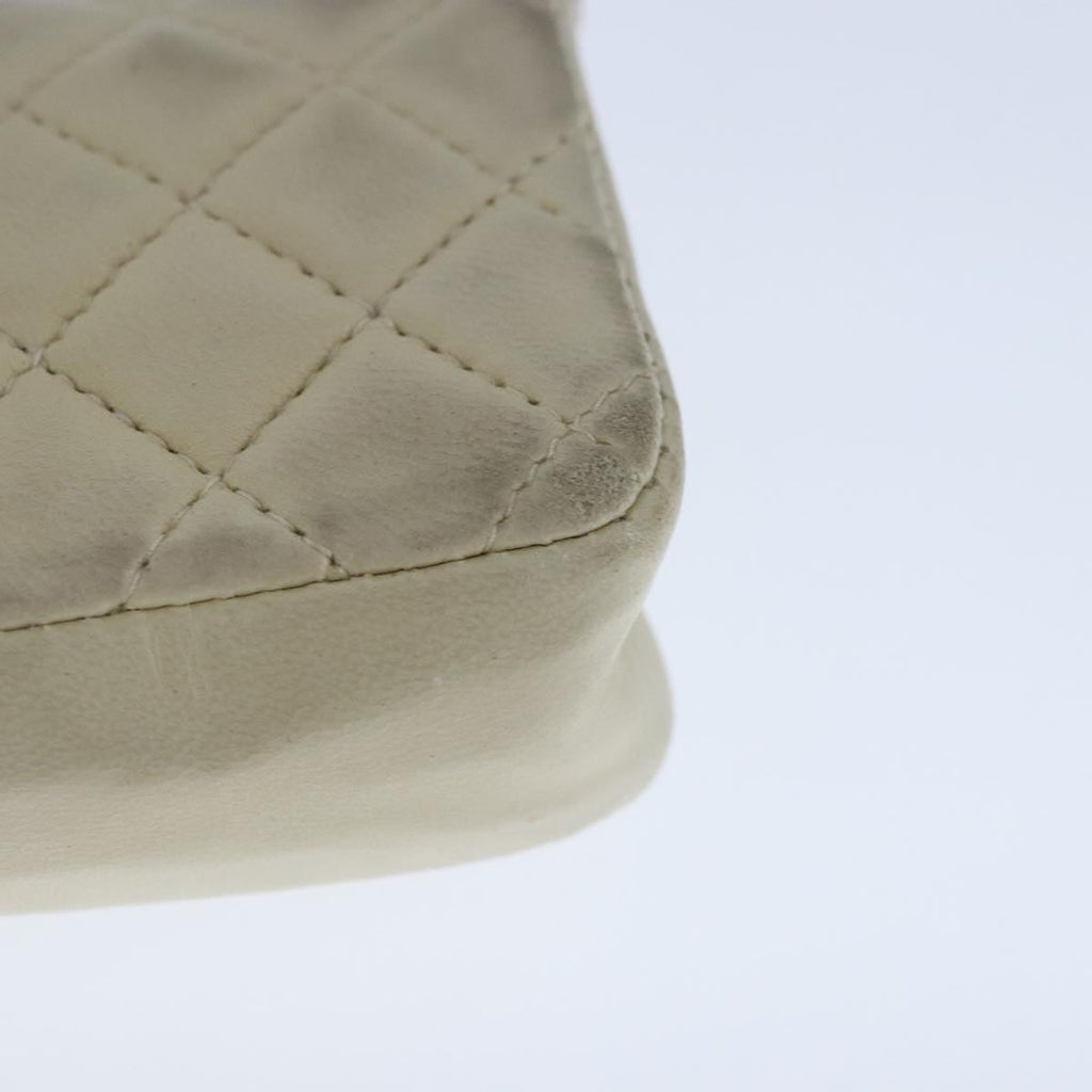CHANEL Mini Mini Matelasse Charm Lamb Skin Beige CC bs20245