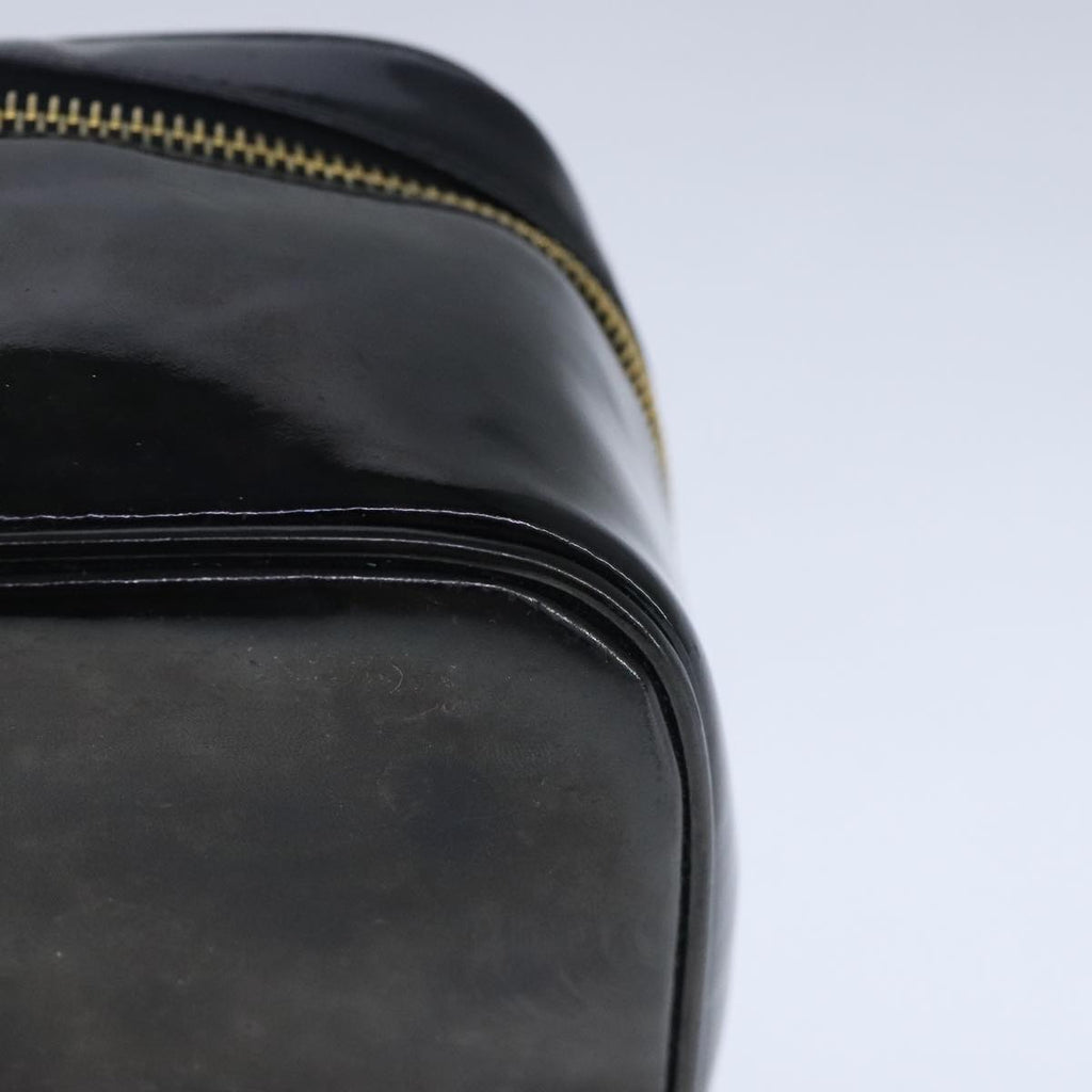 CHANEL Vanity Pouch Enamel Black Gold CC bs20306