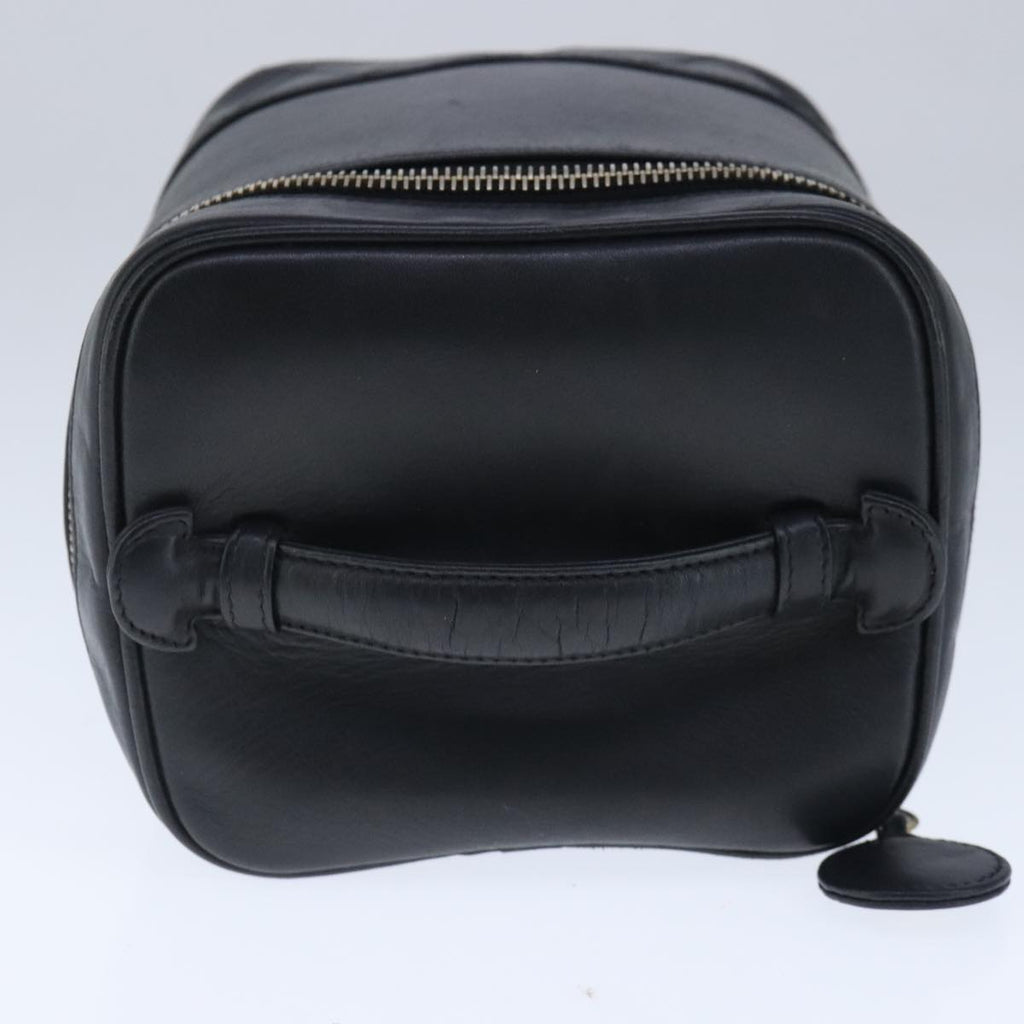 CHANEL Vanity Cosmetic Pouch Calfskin Black Gold CC bs20307