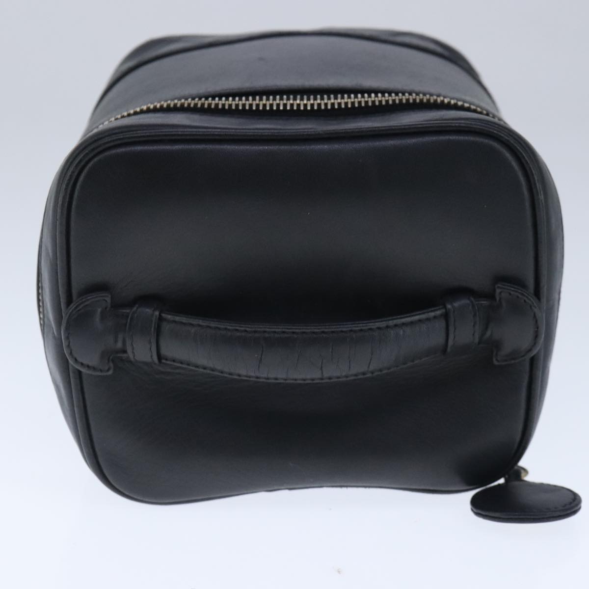 CHANEL Vanity Cosmetic Pouch Calfskin Black Gold CC bs20307