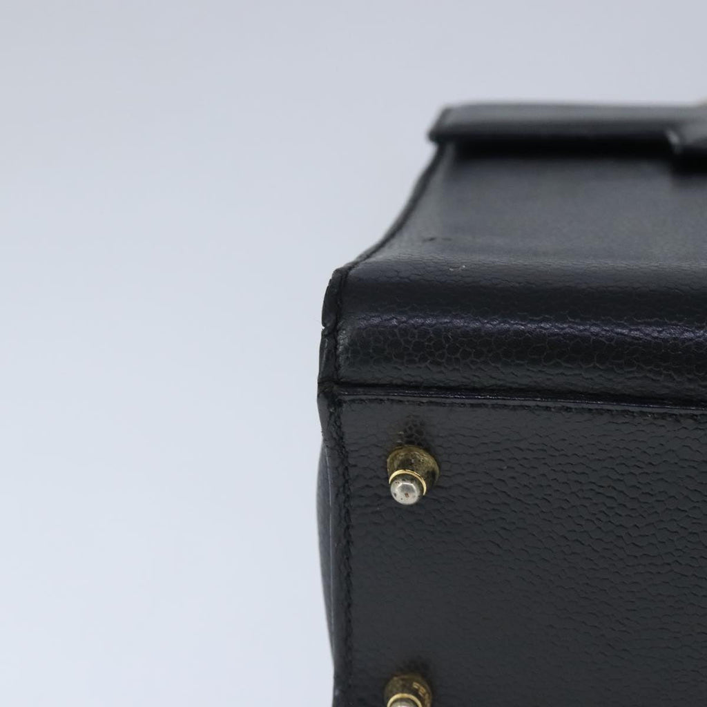 FENDI Hand Bag Leather Black Gold bs20329