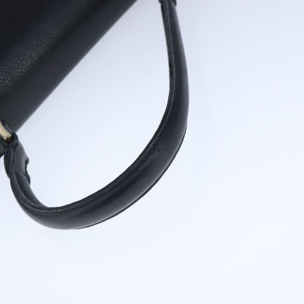 FENDI Hand Bag Leather Black Gold bs20329