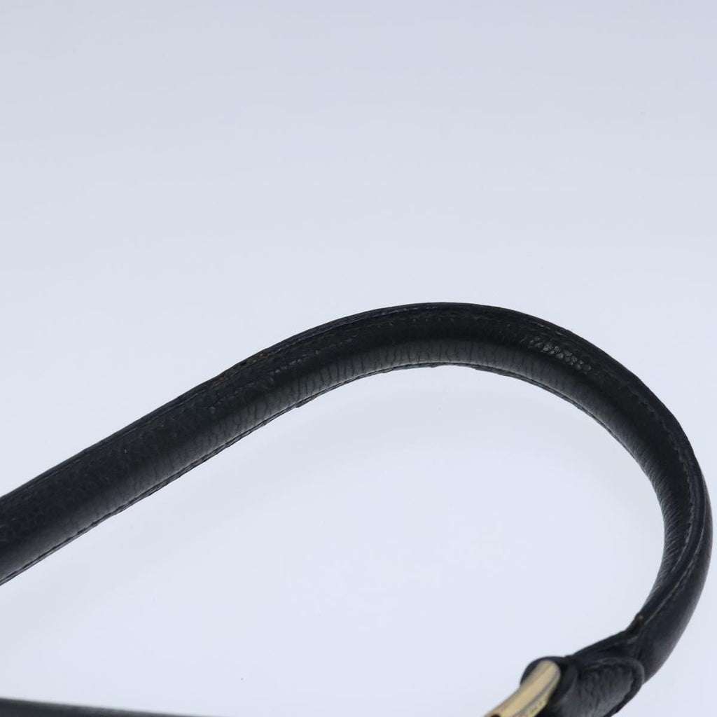 FENDI Hand Bag Leather Black Gold bs20329