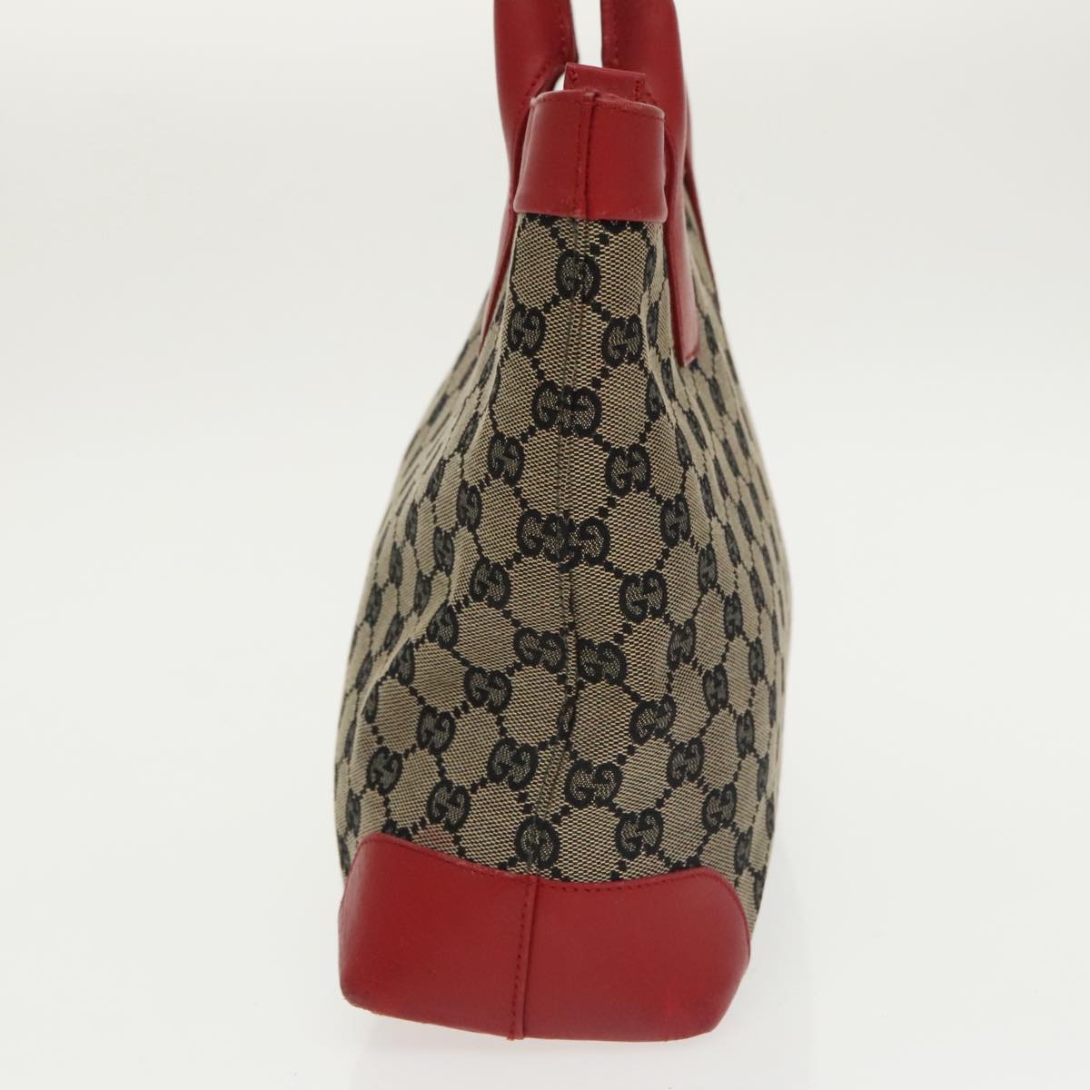 GUCCI GG Canvas Tote Bag Beige Red  Gold 002 1119 bs20331