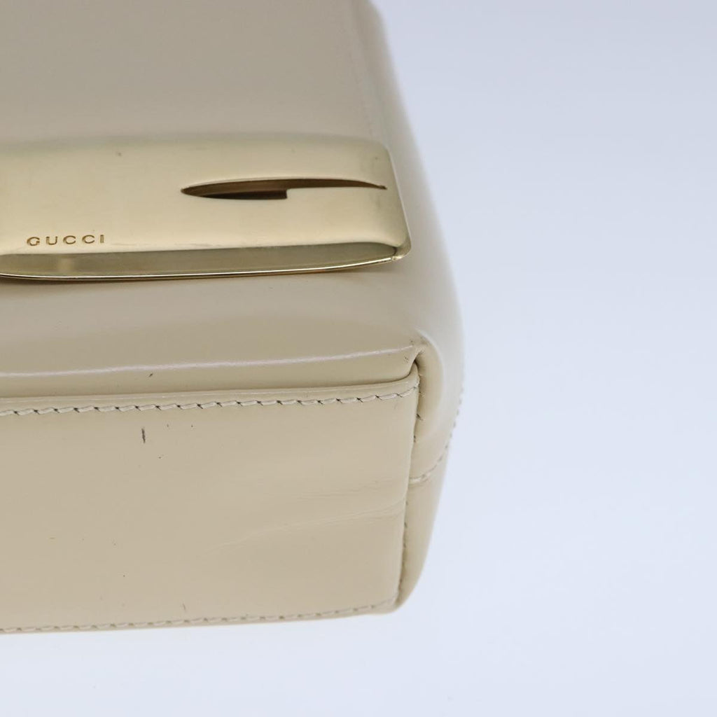 GUCCI Shoulder Bag Enamel Beige Gold 007 3444 0282 bs20332