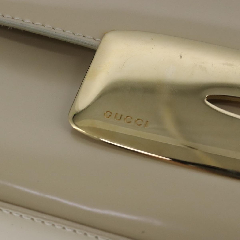 GUCCI Shoulder Bag Enamel Beige Gold 007 3444 0282 bs20332