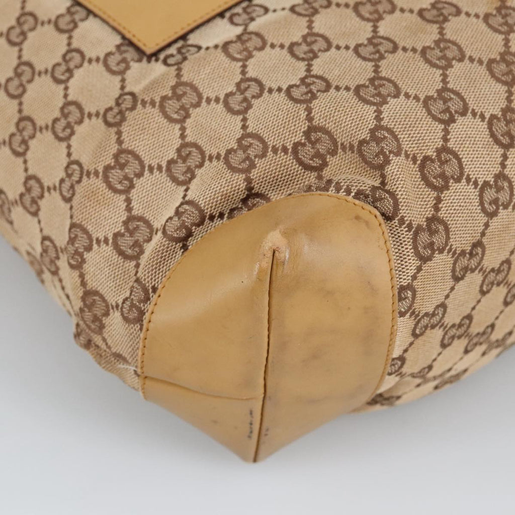 GUCCI GG Canvas Sherry Line Tote Bag Beige Red Gold 019 0401 bs20335