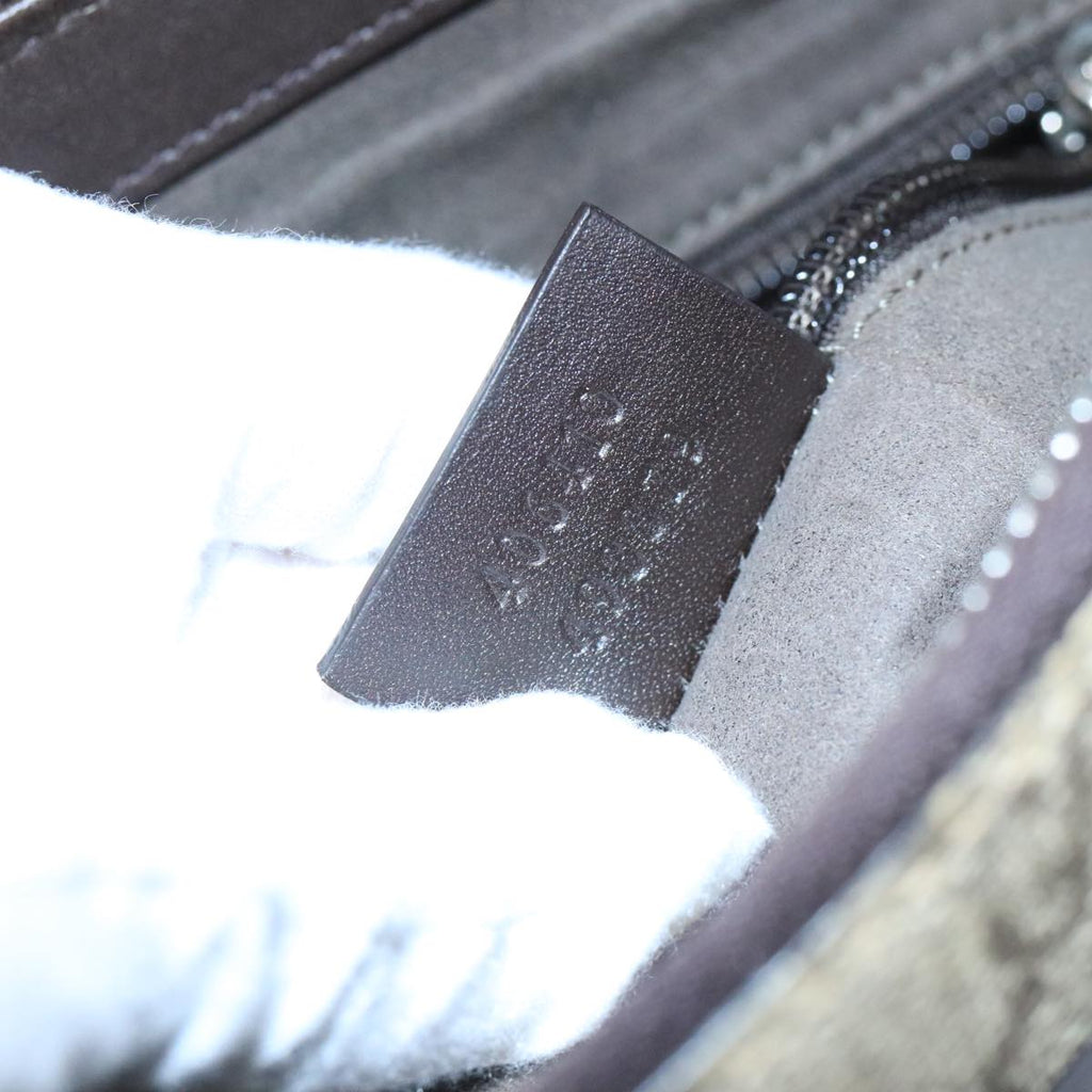 GUCCI GG Supreme Shoulder Bag PVC Leather Beige Silver 406410 bs20336