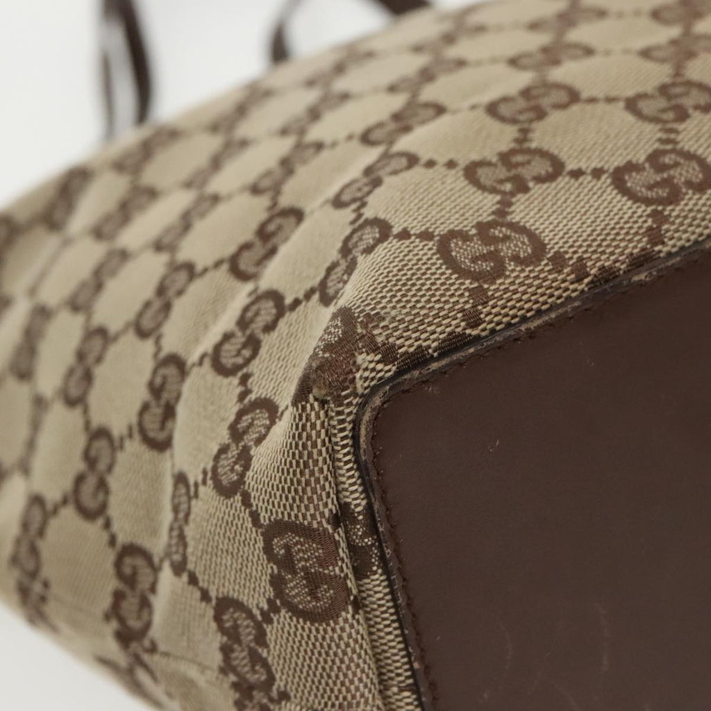 GUCCI GG Canvas Tote Bag Beige Silver 31244 bs20338