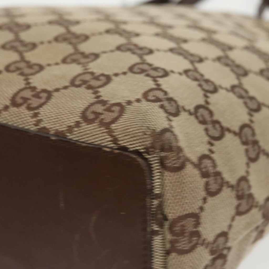 GUCCI GG Canvas Tote Bag Beige Silver 31244 bs20338