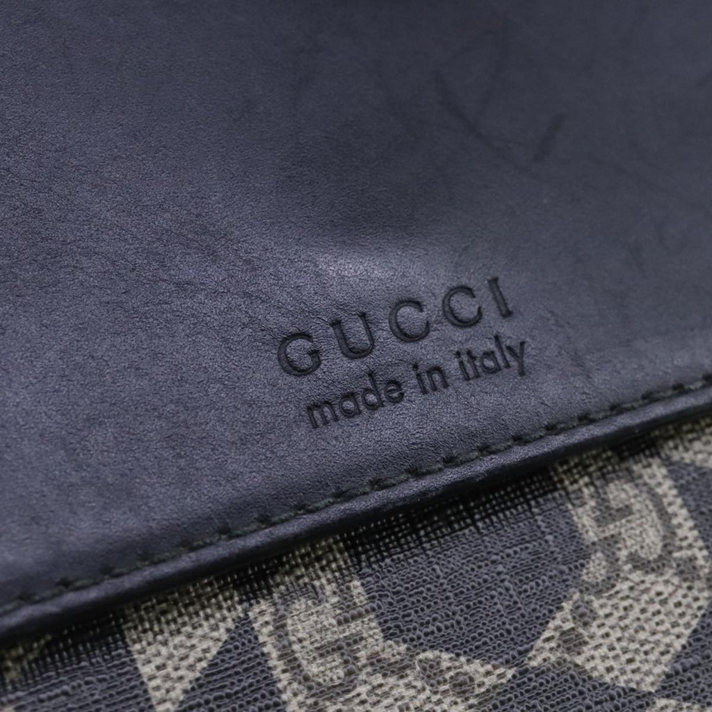 GUCCI GG Supreme Caleido Clutch Bag PVC Beige Silver 406725 bs20347