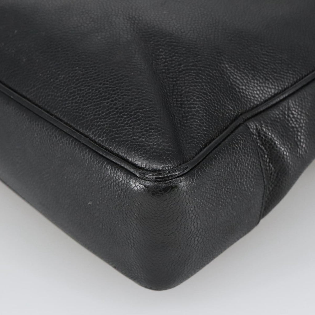 CHANEL COCO Mark Tote Bag Caviar Skin Black Gold CC bs20388