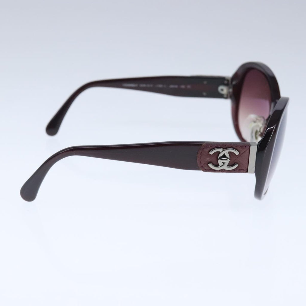 CHANEL Sunglasses plastic Brown CC bs20396
