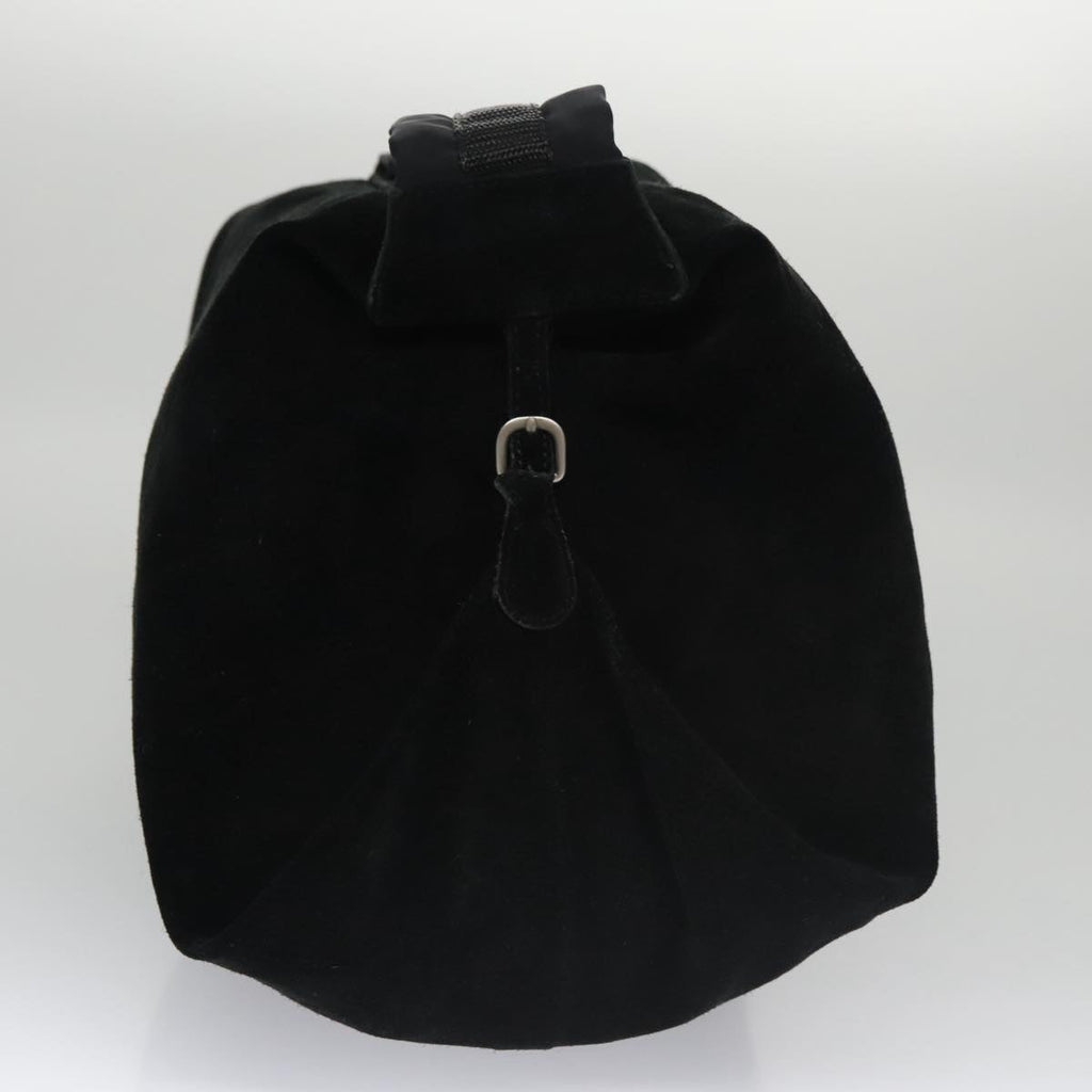 CHANEL Shoulder Bag Suede Black Silver CC bs20422