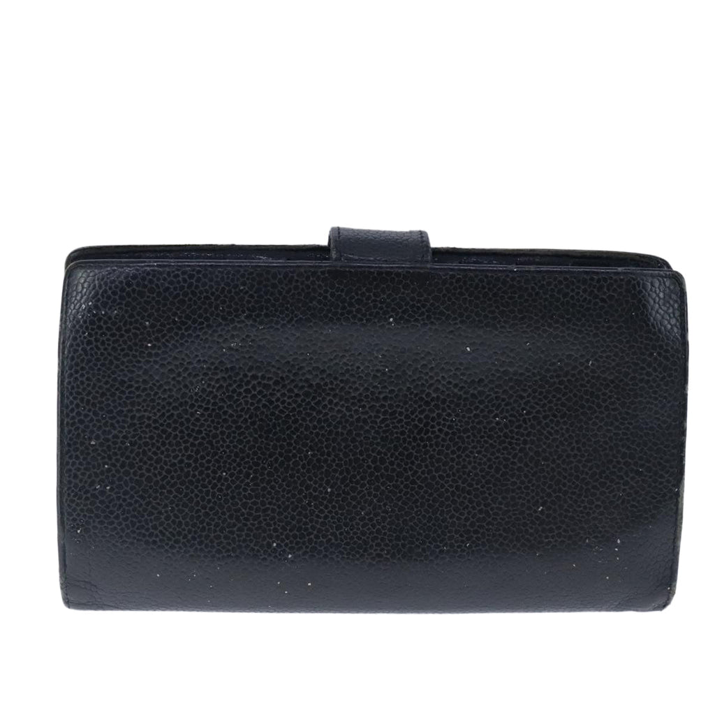 CHANEL Wallet Caviar Skin Black CC bs20517