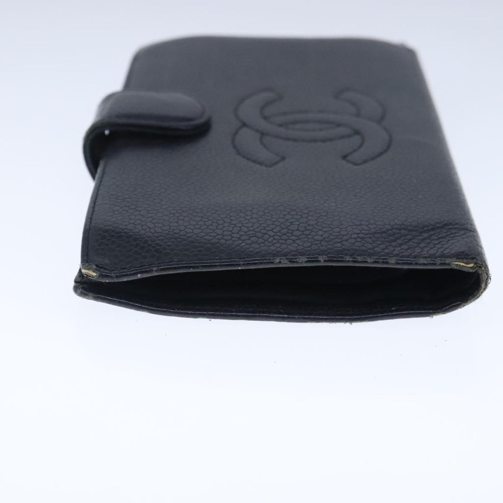 CHANEL Wallet Caviar Skin Black CC bs20517