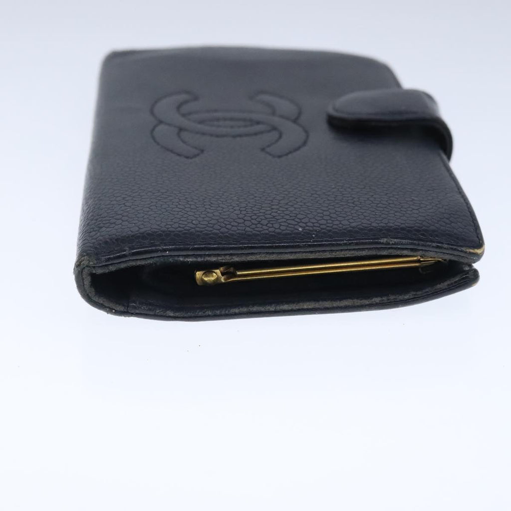 CHANEL Wallet Caviar Skin Black CC bs20517