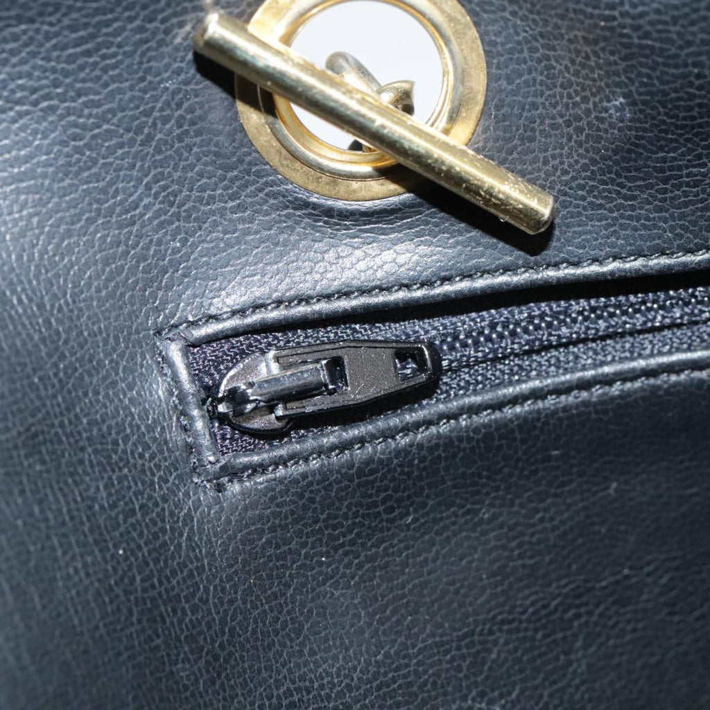 CHANEL Bicolore Chain Matelasse Shoulder Bag Lamb Skin Black CC bs20538