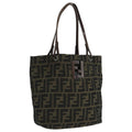 FENDI Zucca Canvas Tote Bag Brown Black bs20571