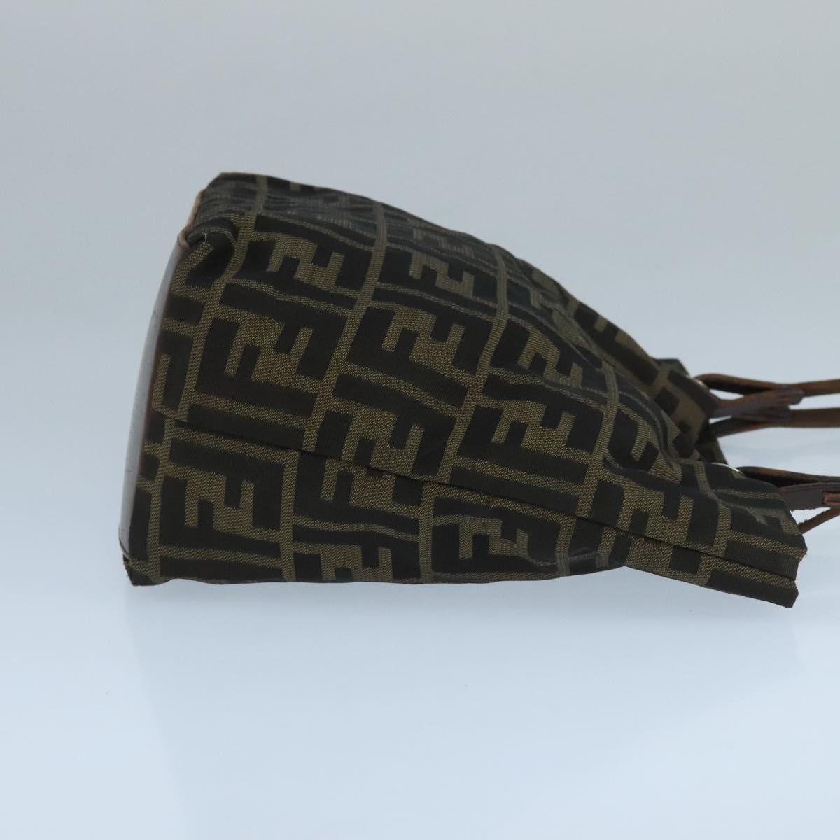 FENDI Zucca Canvas Tote Bag Brown Black bs20571