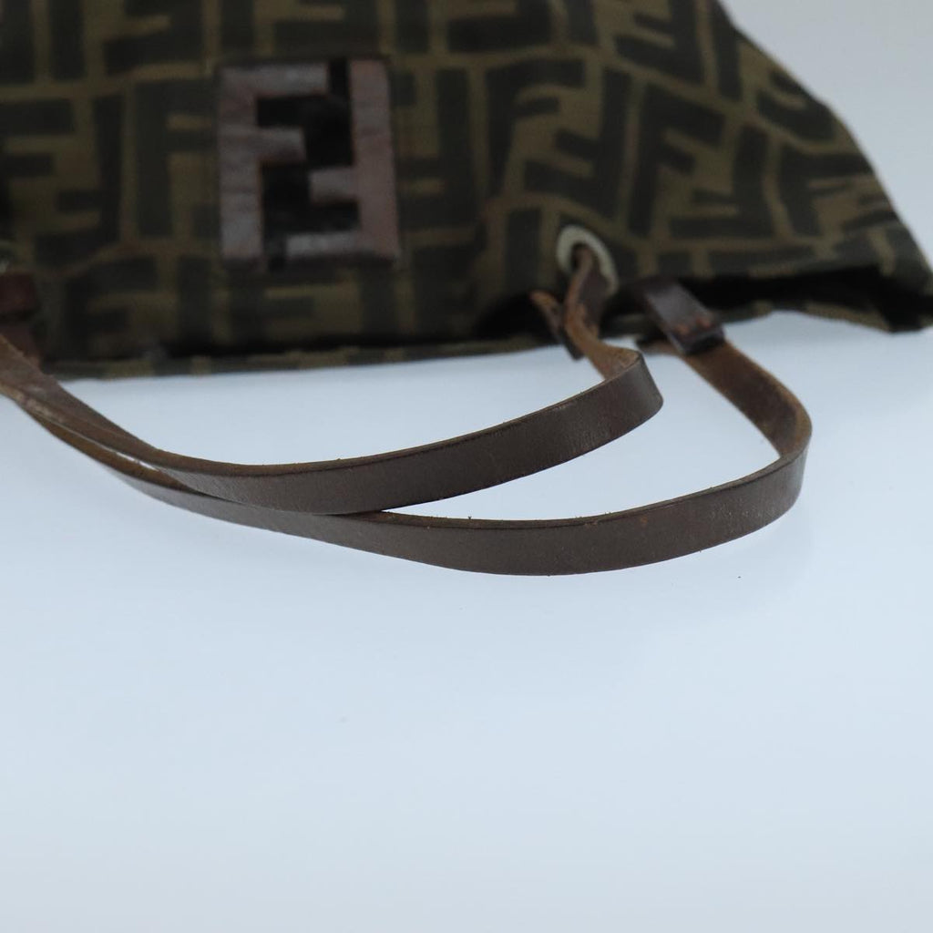 FENDI Zucca Canvas Tote Bag Brown Black bs20571