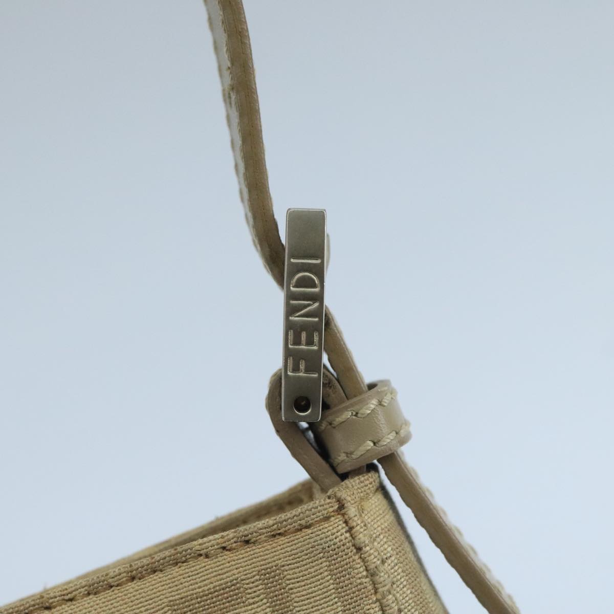 FENDI Zucchino Canvas Hand Bag Beige bs20575