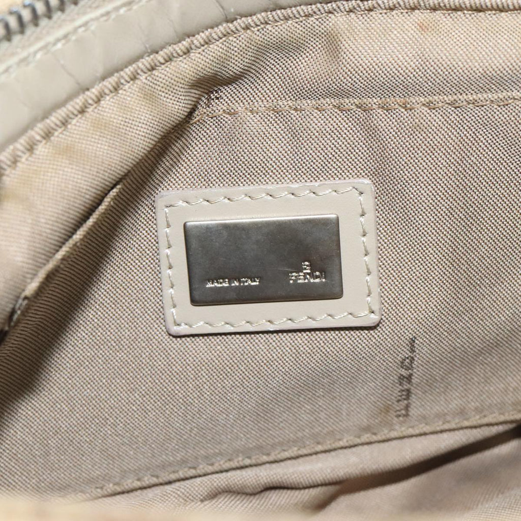 FENDI Zucchino Canvas Hand Bag Beige bs20575