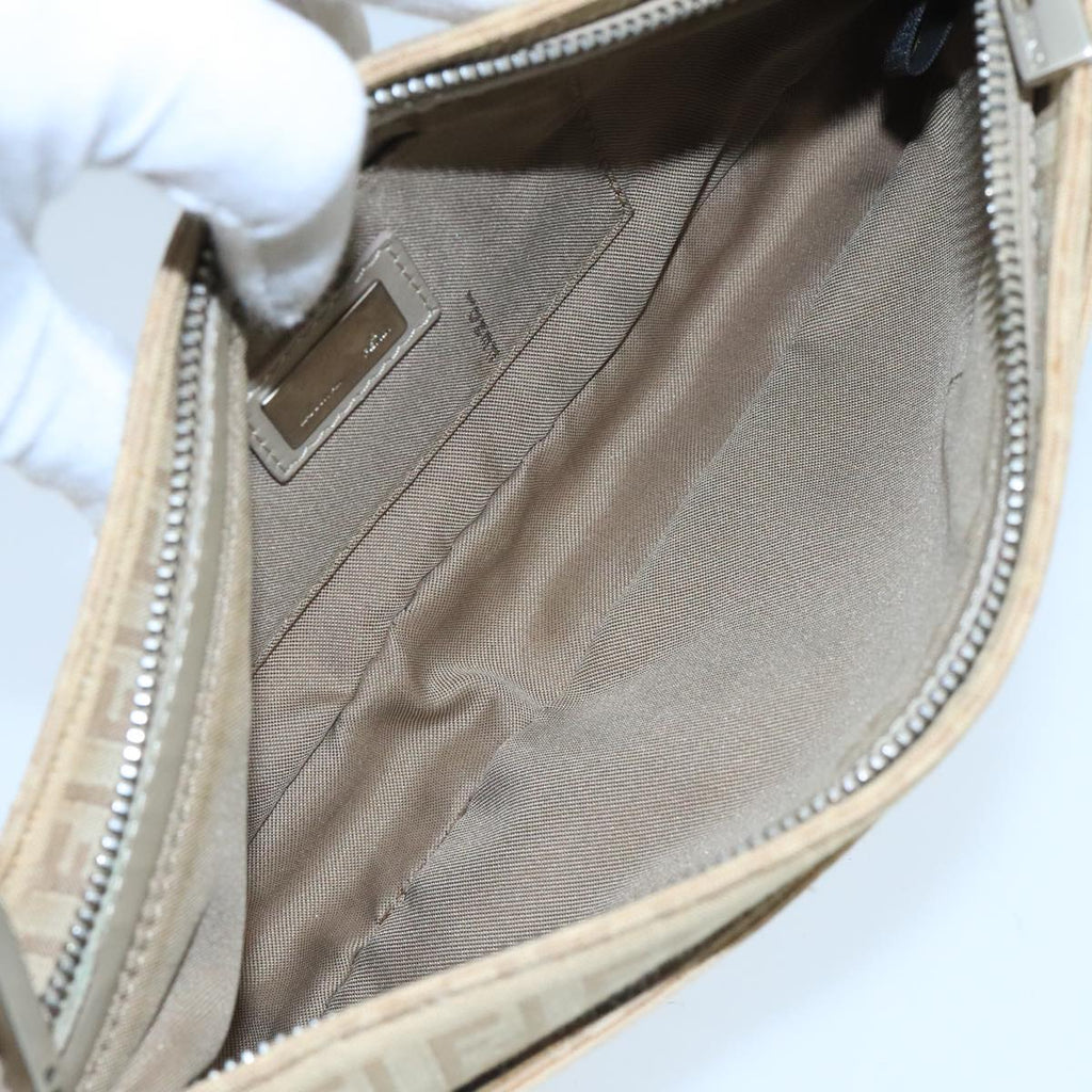 FENDI Zucchino Canvas Hand Bag Beige bs20575