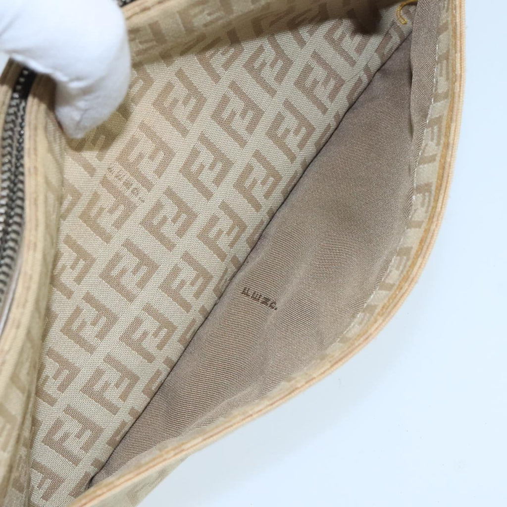 FENDI Zucchino Canvas Hand Bag Beige bs20575