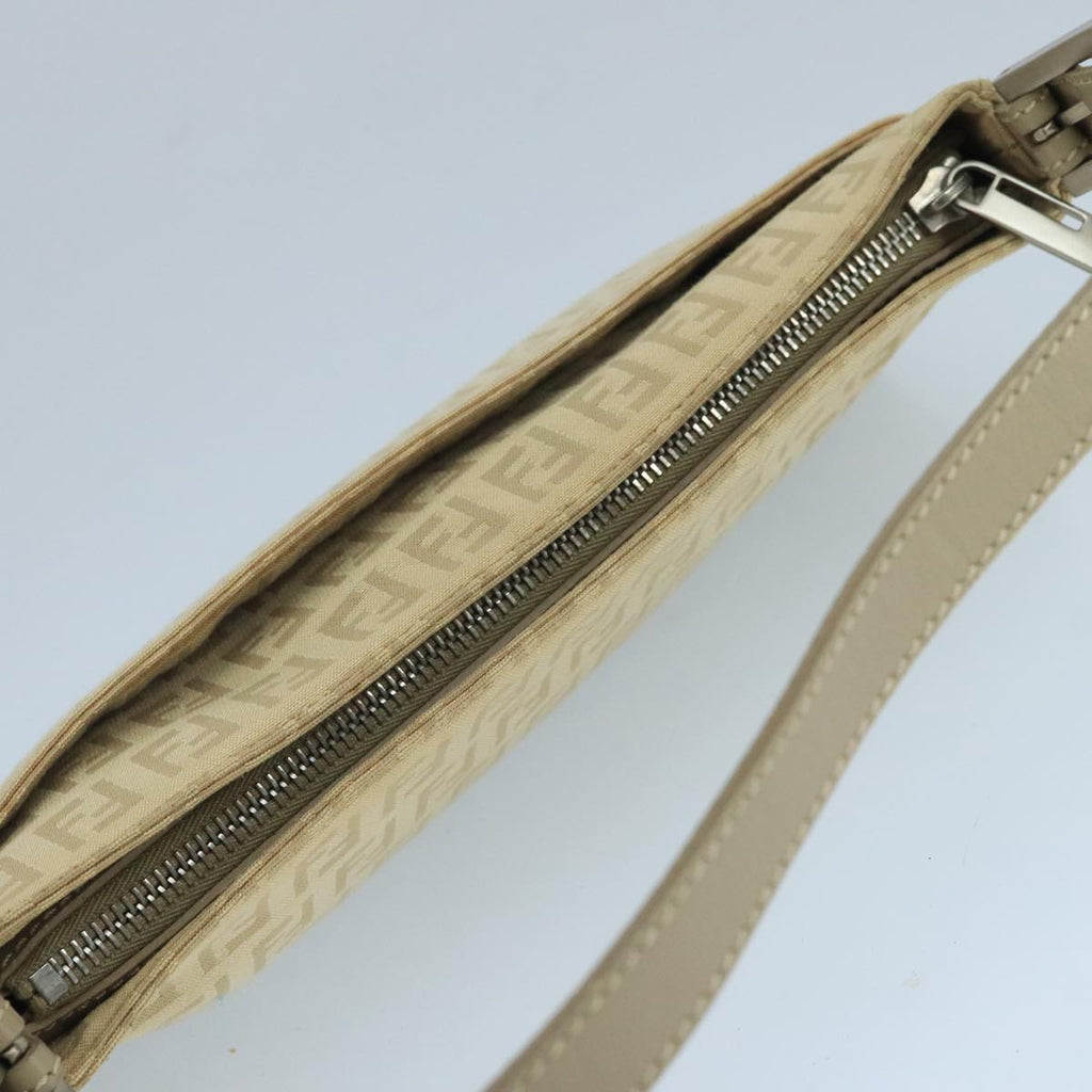 FENDI Zucchino Canvas Hand Bag Beige bs20575