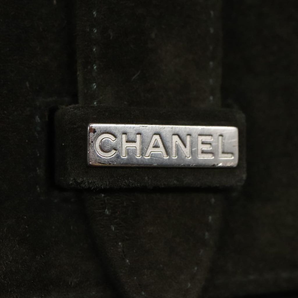 CHANEL Shoulder Bag Suede Khaki CC bs20614