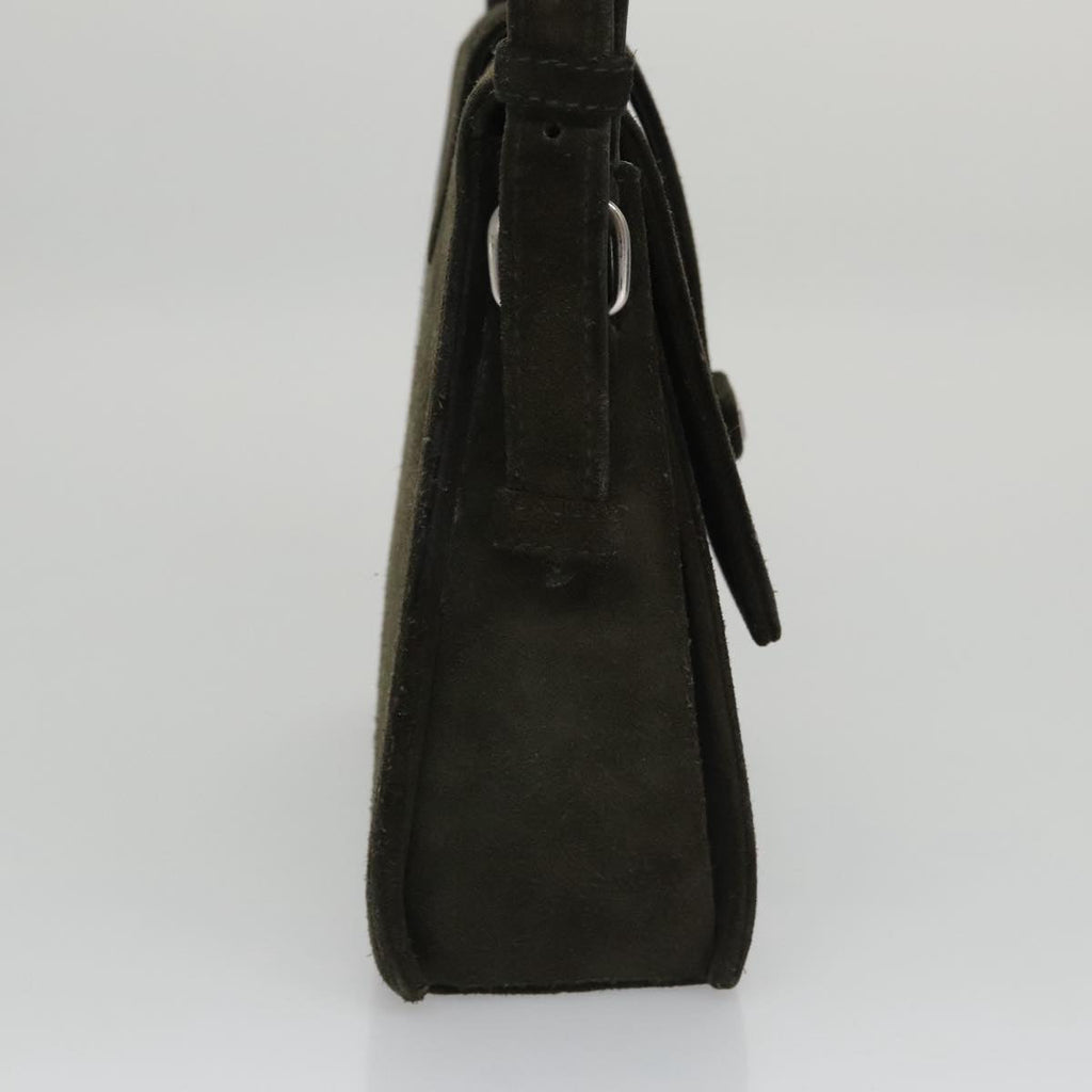 CHANEL Shoulder Bag Suede Khaki CC bs20614