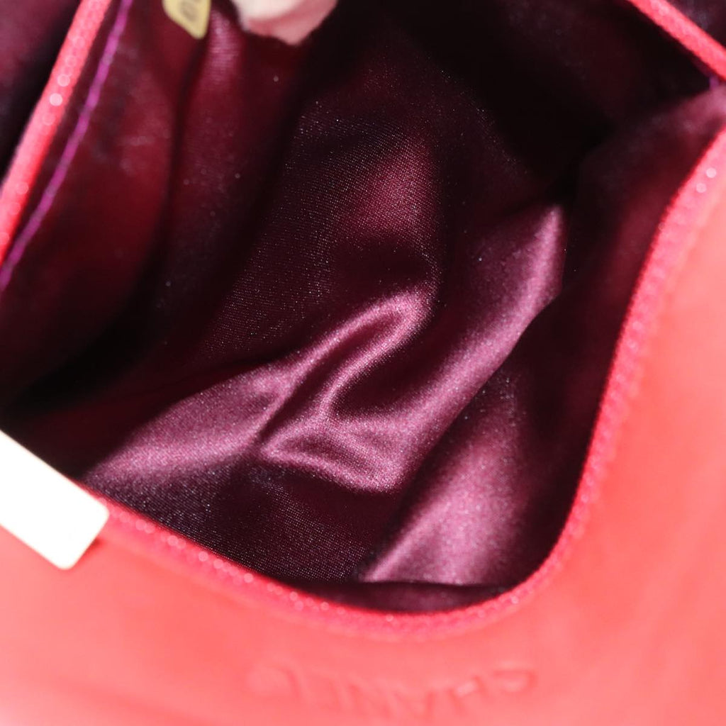 CHANEL Choco Bar Chain Hand Bag Lamb Skin Purple Pink CC bs20703