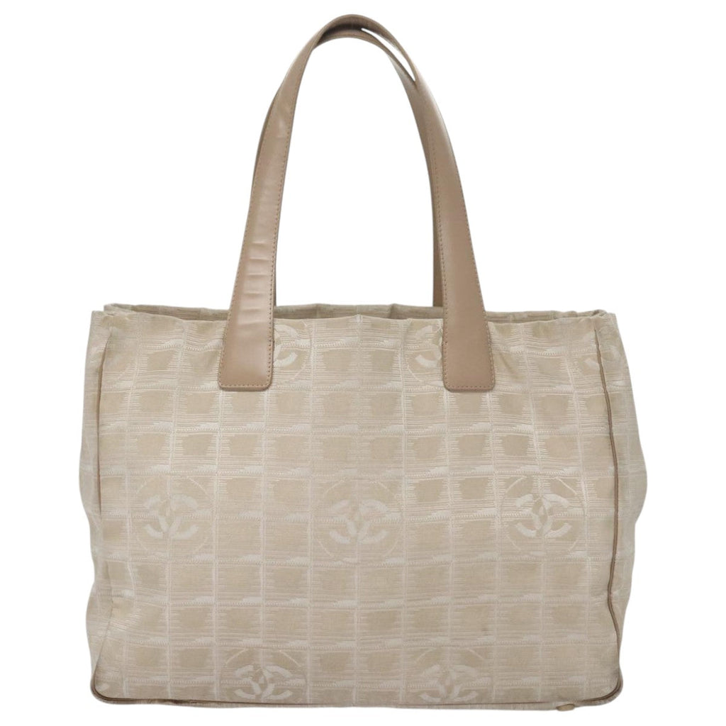 CHANEL New Travel line Tote Bag Nylon Beige CC bs20759