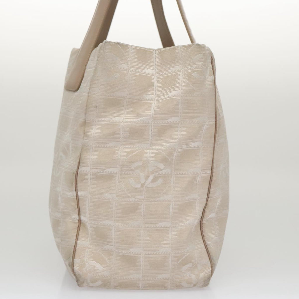 CHANEL New Travel line Tote Bag Nylon Beige CC bs20759