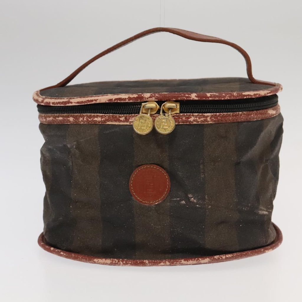 FENDI Pecan Canvas Vanity Pouch 2Set Black Brown bs20764