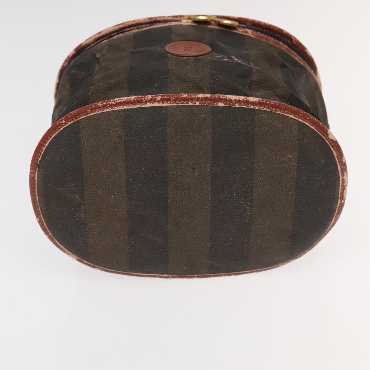 FENDI Pecan Canvas Vanity Pouch 2Set Black Brown bs20764