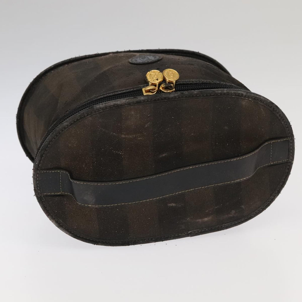 FENDI Pecan Canvas Vanity Pouch 2Set Black Brown bs20764