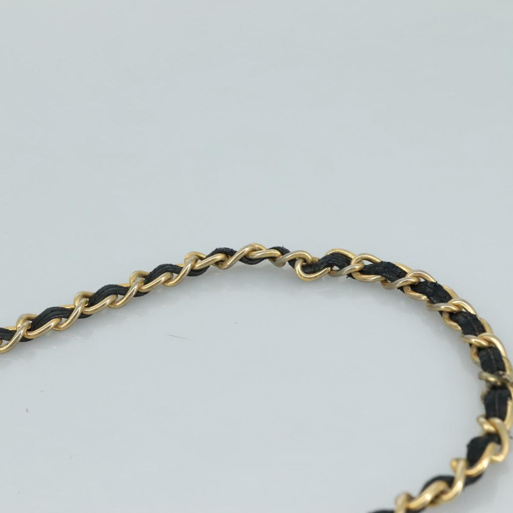 CHANEL Matelasse Chain Shoulder Bag Lamb Skin Black Gold CC bs20900