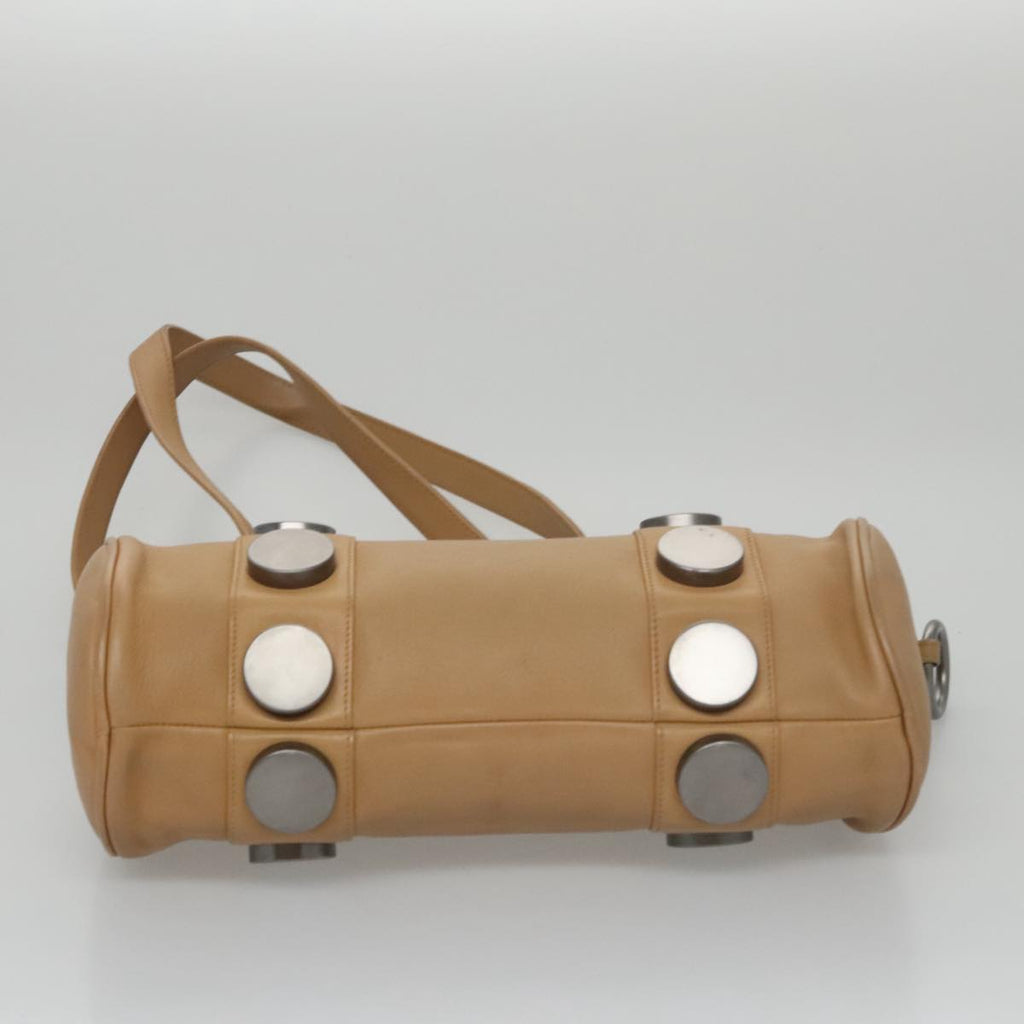 CHANEL Hand Bag Leather Beige CC bs20906