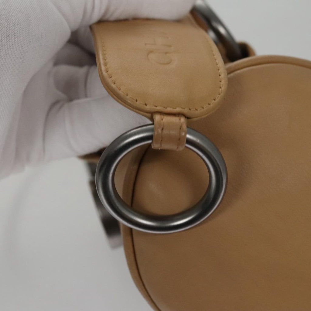 CHANEL Hand Bag Leather Beige CC bs20906