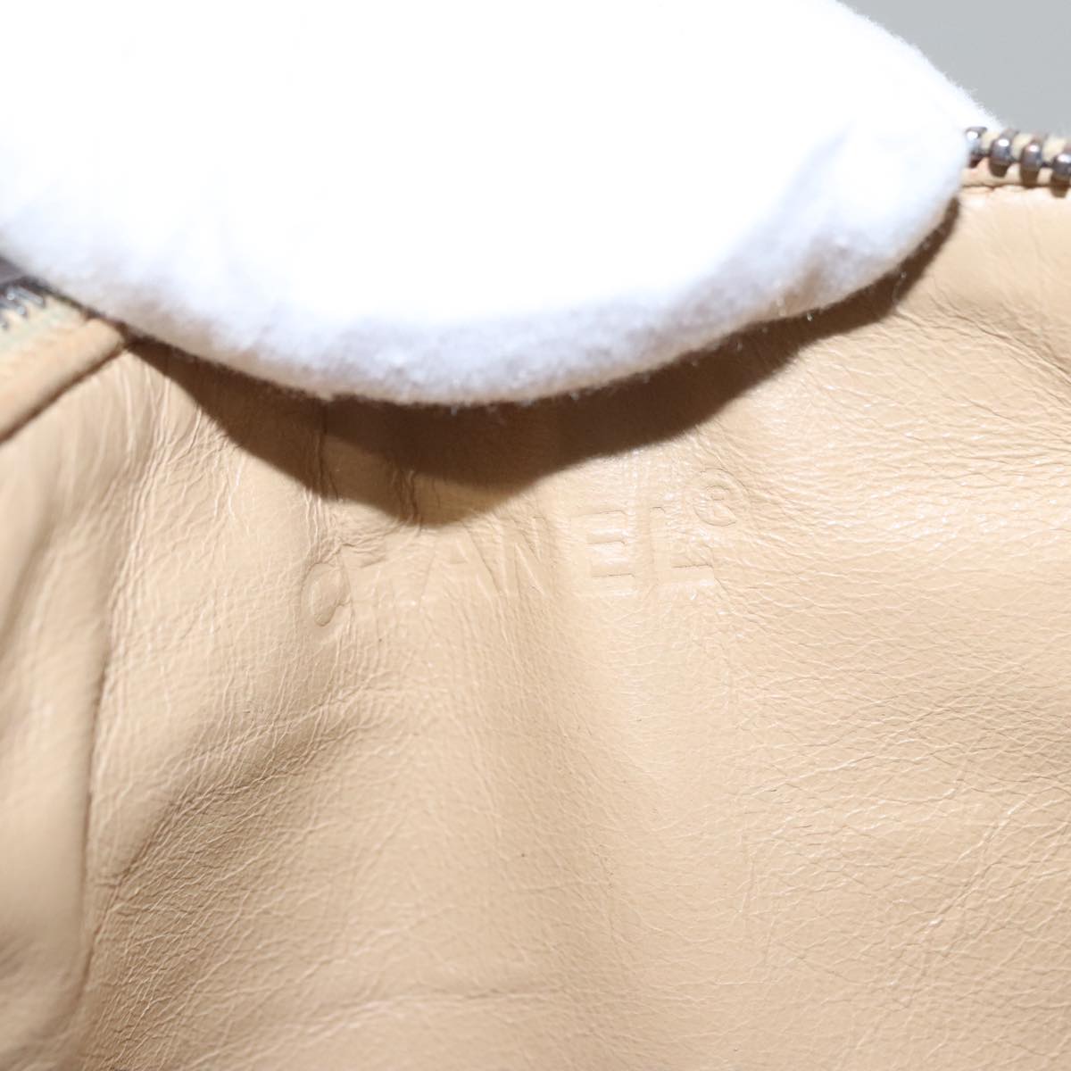 CHANEL Hand Bag Leather Beige CC bs20906