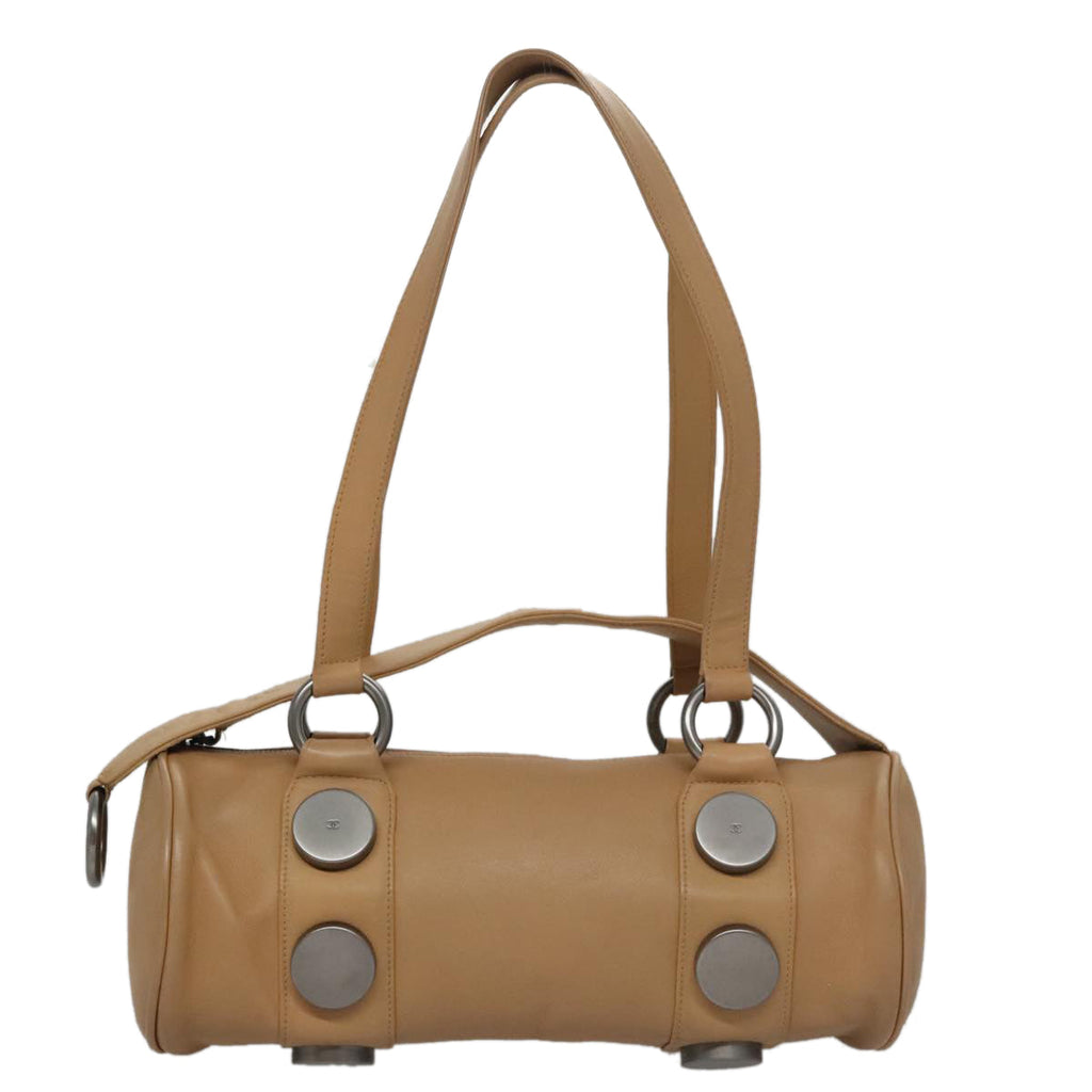CHANEL Hand Bag Leather Beige CC bs20906