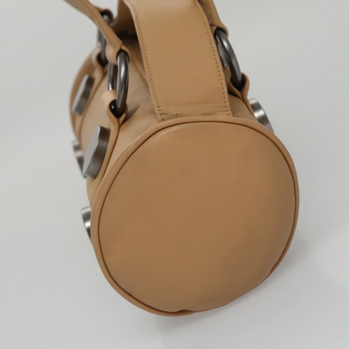 CHANEL Hand Bag Leather Beige CC bs20906